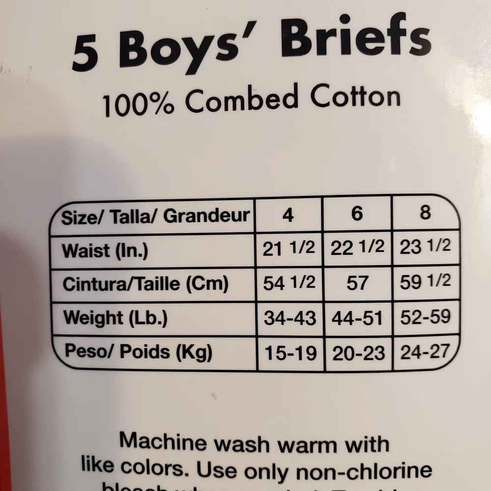 NWT The Smurfs Kids 5 PC Boy's Cotton Briefs Underwear 2 Pack SZ 8